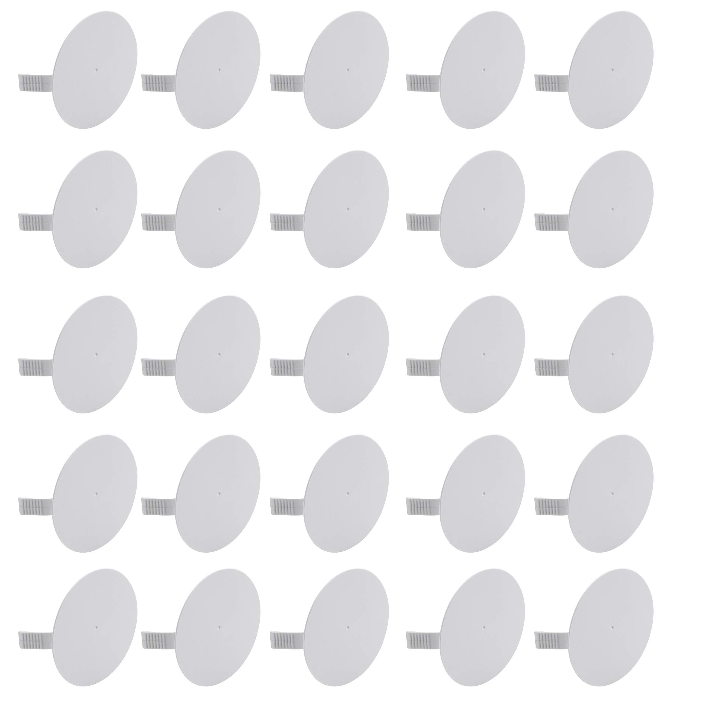 Meister 7460310 Spring Cover White Suitable for Diameter 70 mm Junction Boxes - Pack of 25 - For Flush Closure with the Wall / Can Lid for Device Deposits / Expansion Lid for Hooking / Clamping Lid