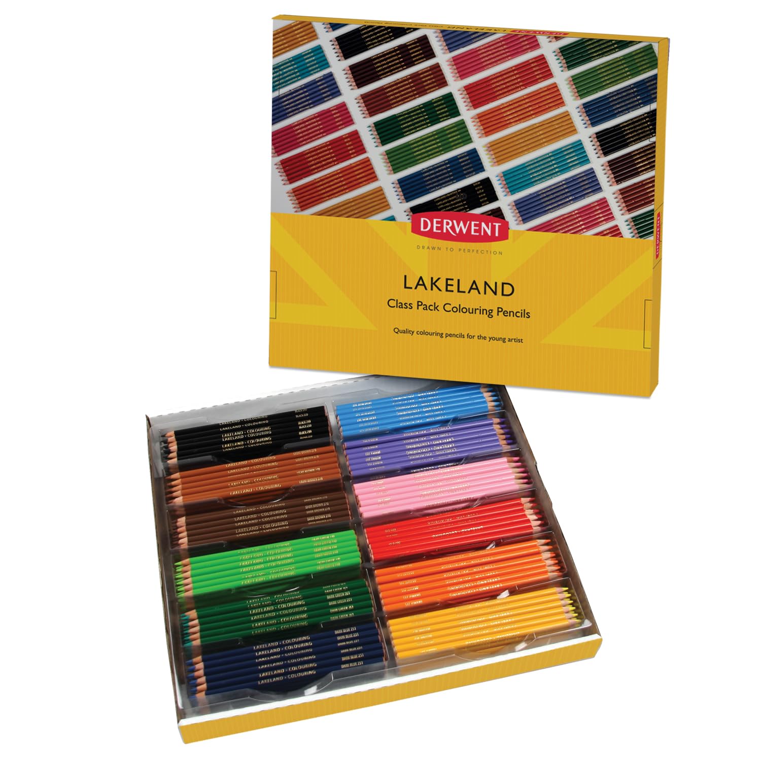 Derwent Lakeland Colouring Pencils for Kids - School Pack of 360 Coloured Pencils, Kids Colouring Pencils for Arts and Crafts, Assorted Colours, Class Pack, School Supplies, Bulk Pencil Set