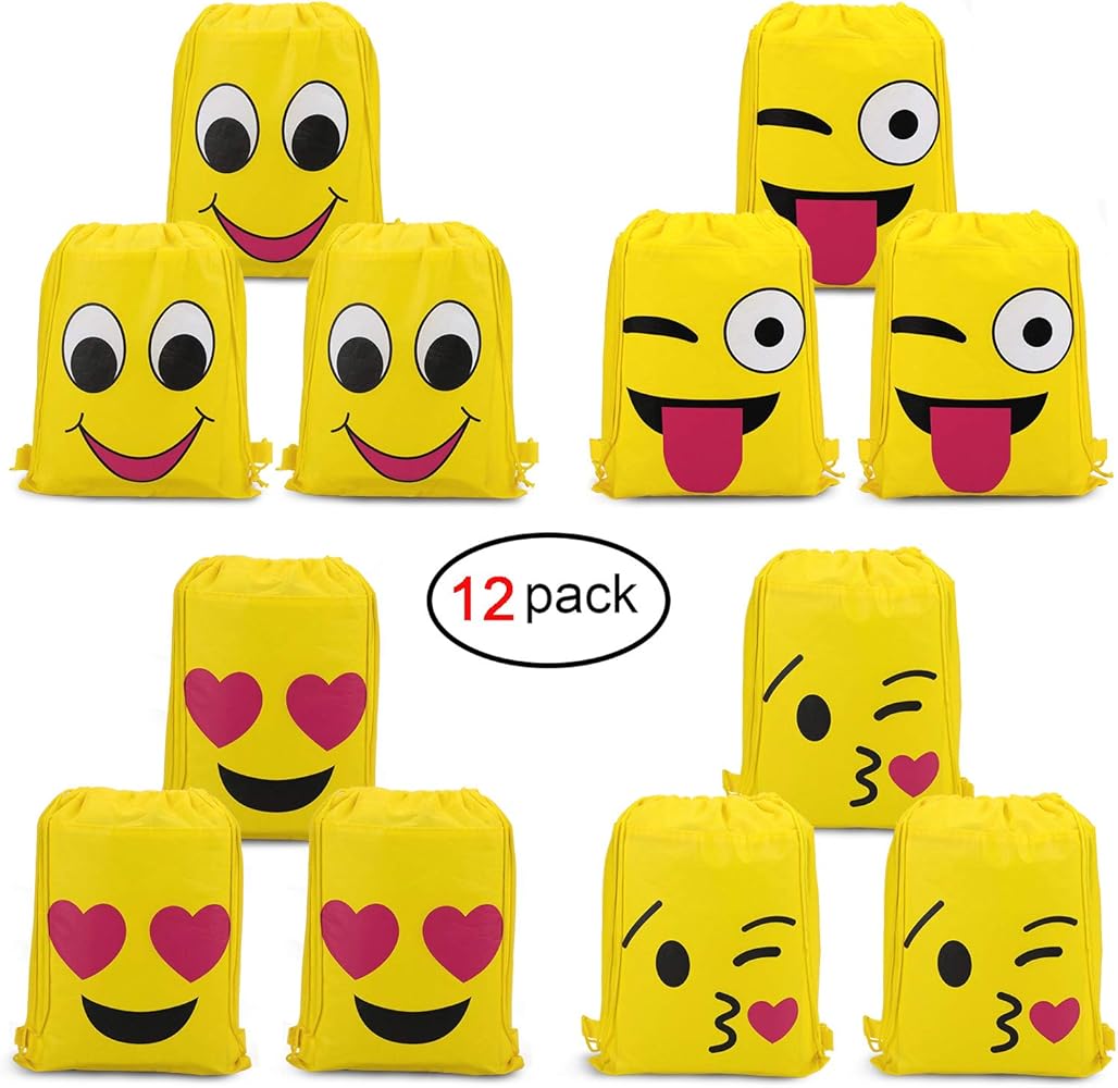 emoji drawstring bags