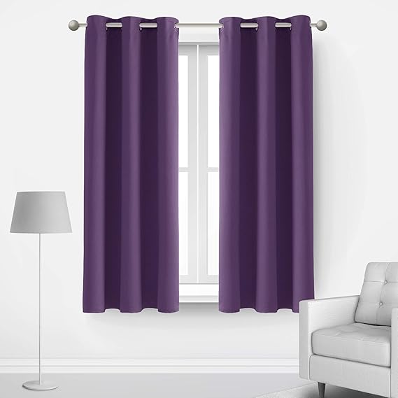 Deconovo Purple Blackout Curtains Thermal Insulated Room