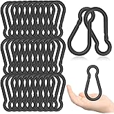 EPHECH 30PCS 4" Black Heavy Duty Spring Snap Hook, M10 3/8" Galvanized Steel Snap Hook Carabiner Quick Link Carabiner Clip, 500LBS Holding Capacity Quick Link Keychain for Swing Hammock Gym Outdoor