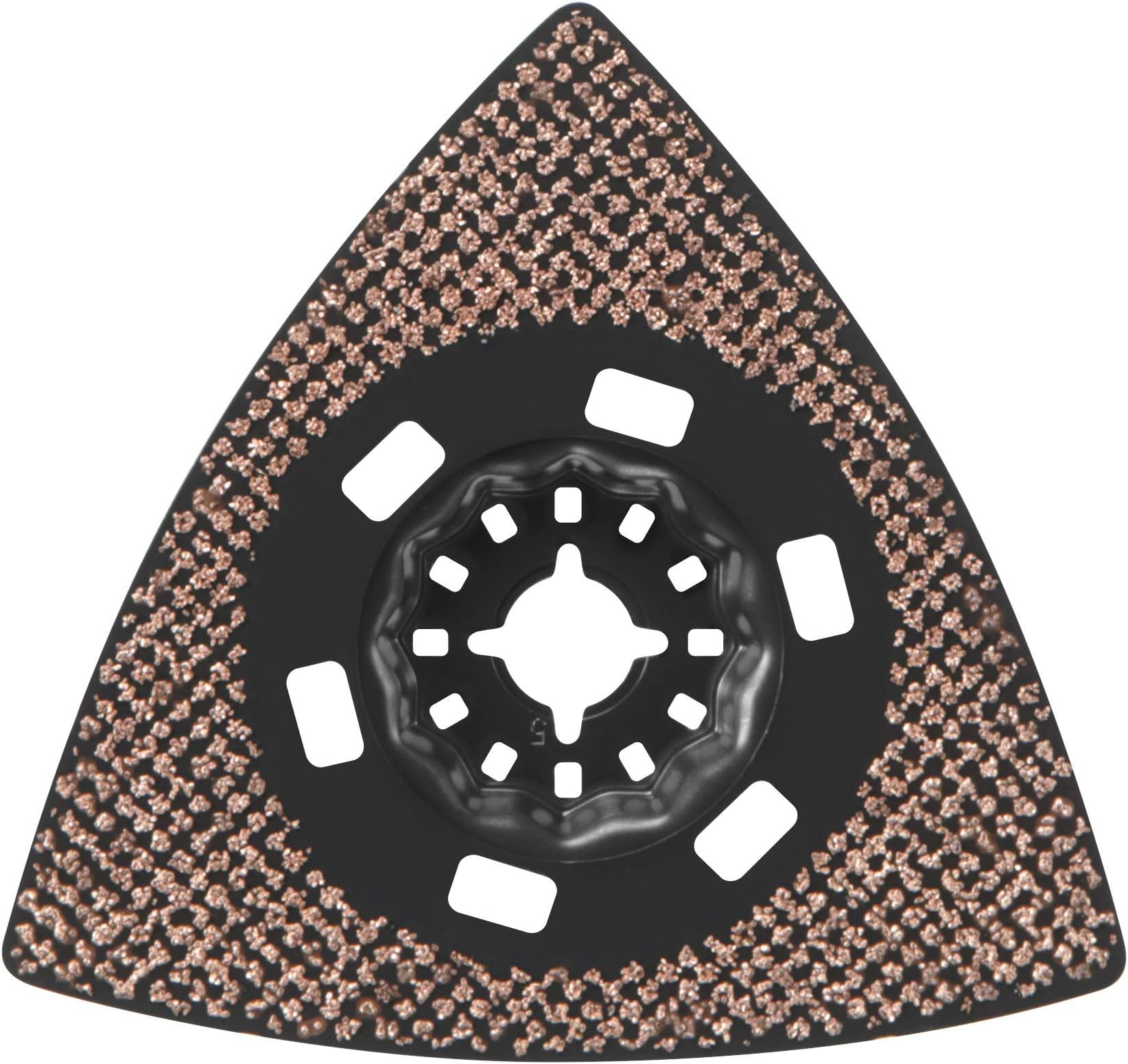 BOSCH OSL350CR6 1-Piece 3-1/2 in. Starlock Oscillating Multi Tool Grout & Abrasive Carbide 60 Grit Delta Sanding Pad for Sanding Applications in Wood, Wood with Paint and Thinset