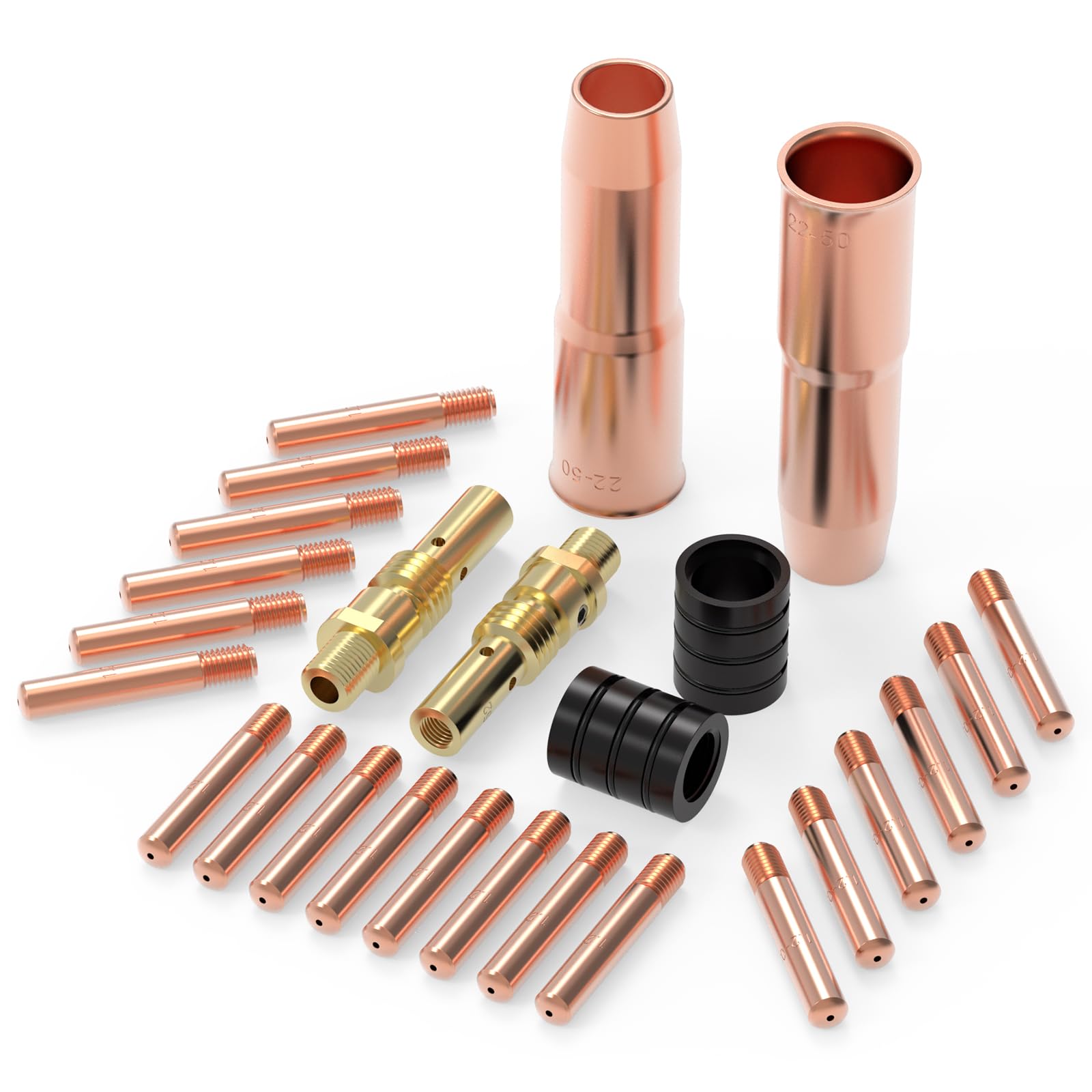 Photo 1 of YESWELDER MIG Welding Gun Kit .045" Tip-Nozzle-Diffuser-Adapter for Lincoln Magnum 200/250 Tweco #2