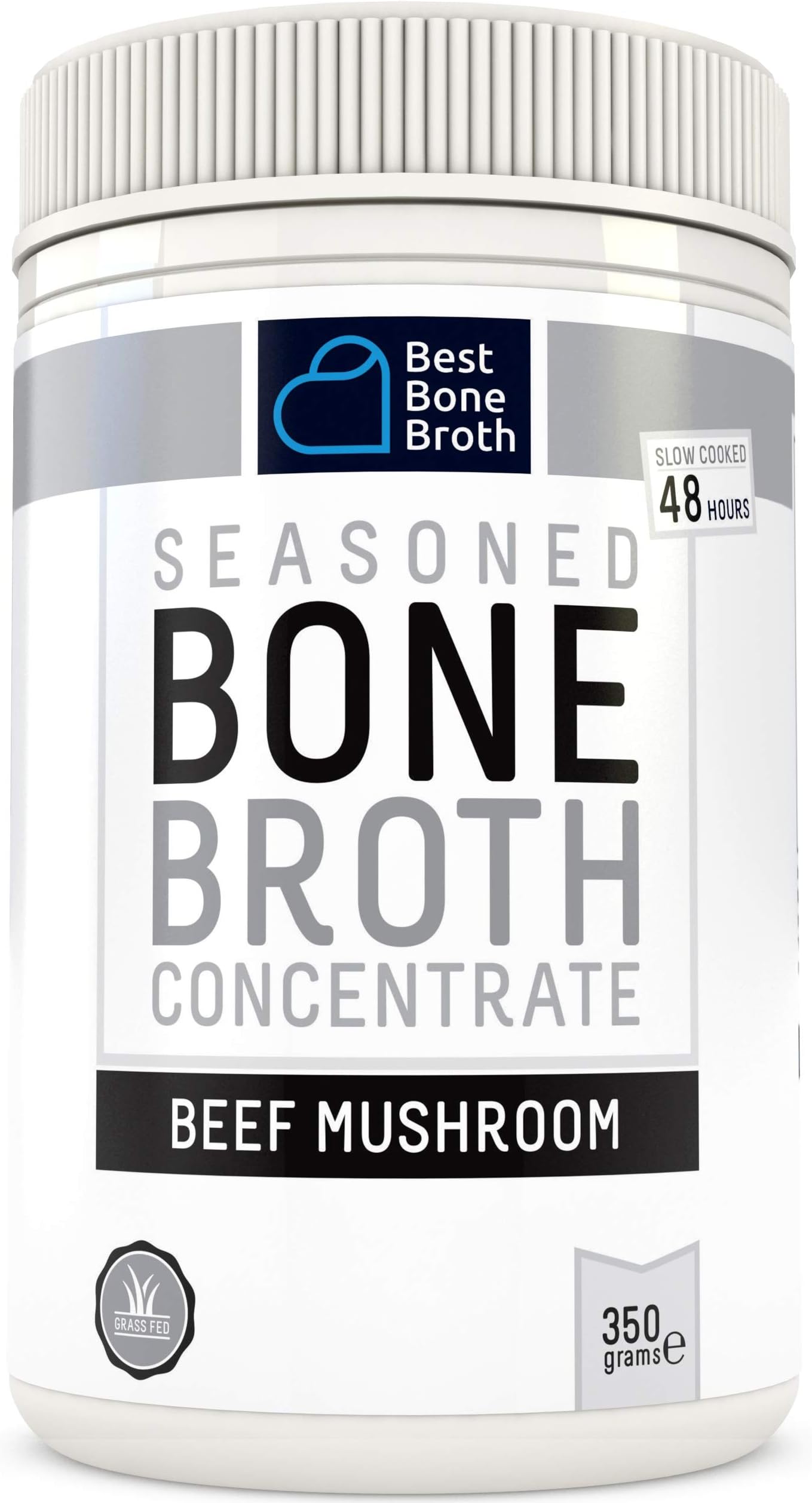 Premium Beef Bone Broth Concentrate Mushroom Flavour - Maximized Nutrition Bone Broth On The Go - No Hormones or Additives, Delicious Natural Flavor, Sourced from AU & NZ Beef - Beef Broth