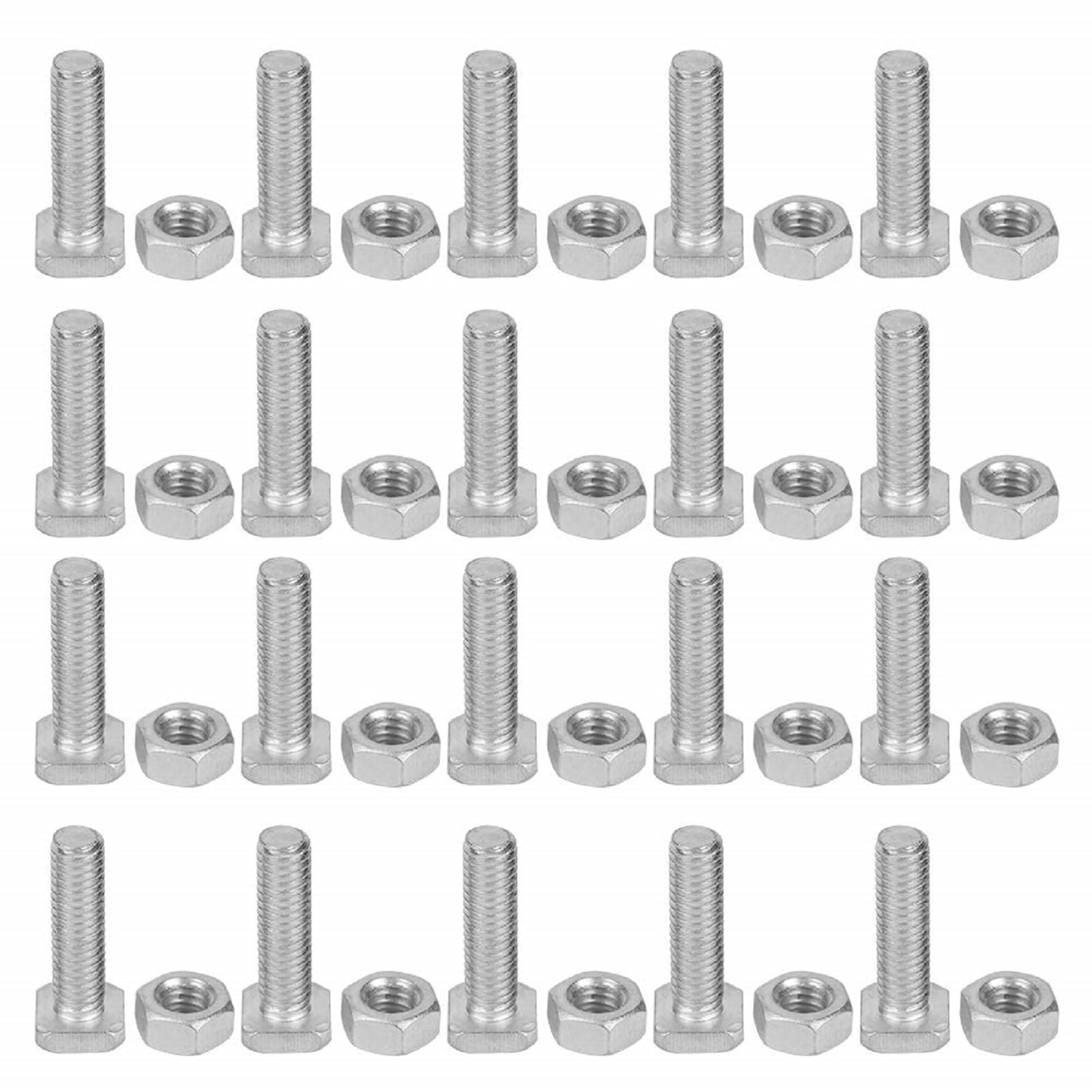 YUMILI Nuts Bolts,20sets 22mm Socket Head Cap Screws and Stainless Steel Mechanical Hex Socket Screws Assortment Kit for DIY Bicycle Motorcycle Repair(20*m6 Bolts(22mm) + 20*m6 Nuts)