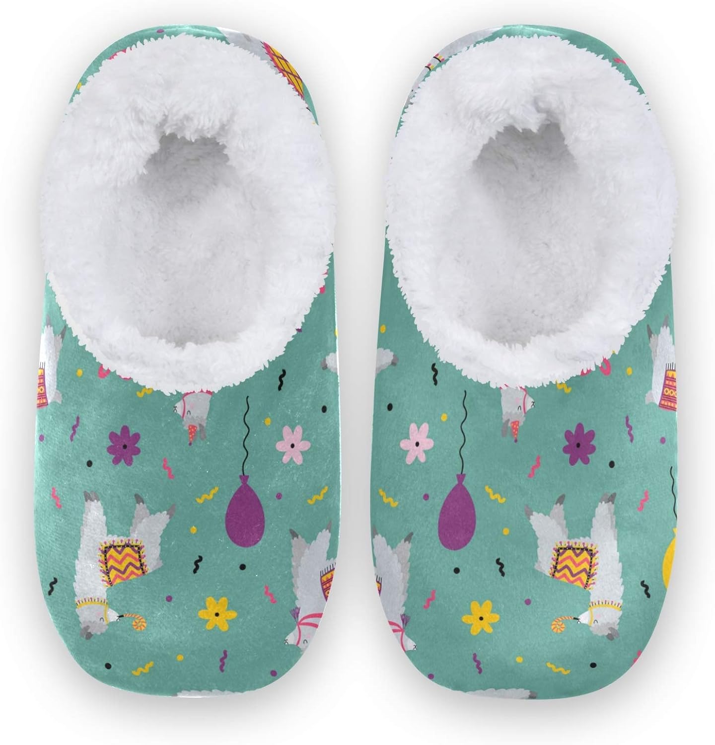linomo Feiern Süß Lama Hausschuhe für Unisex Damen Männer Winter