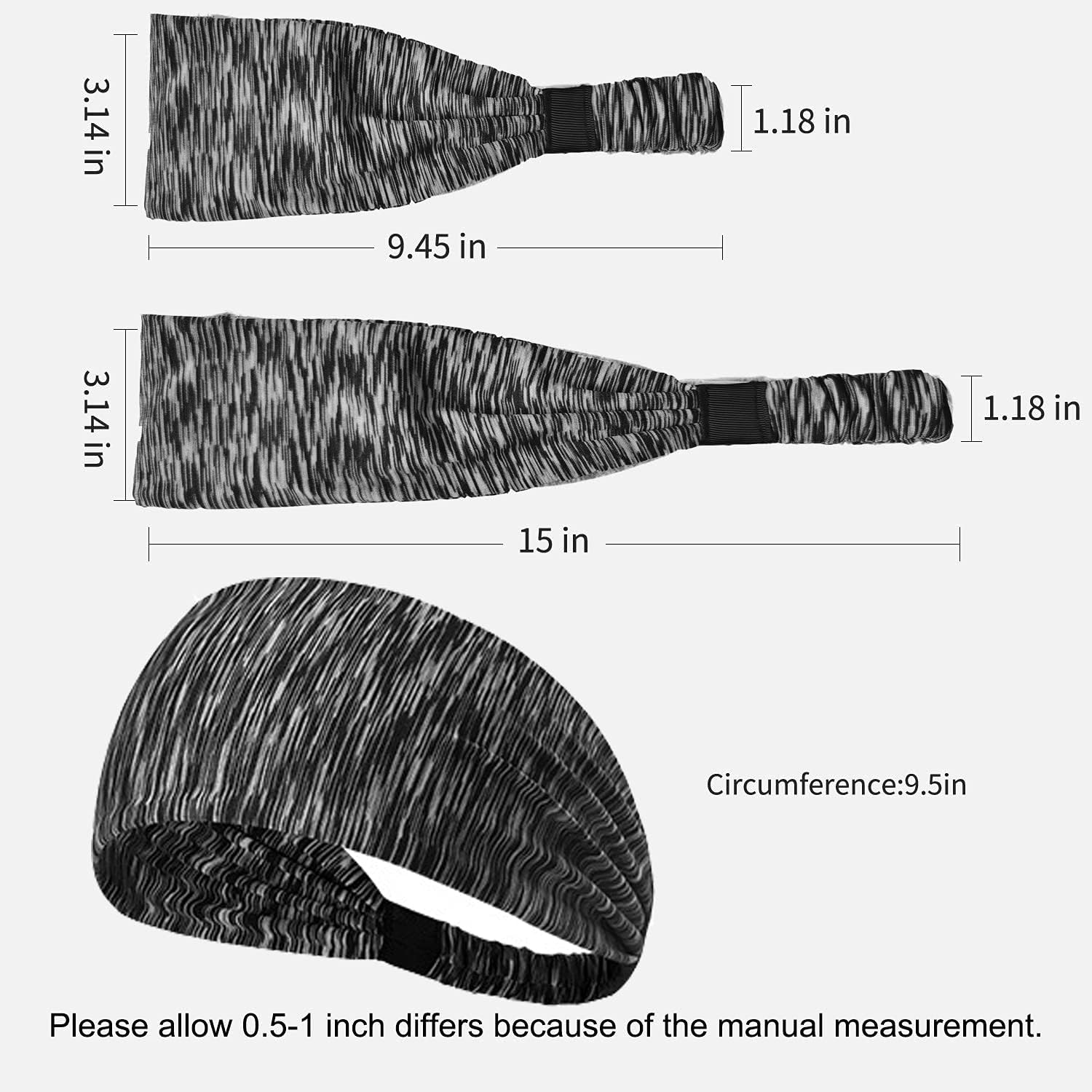 Joyfree Workout Headbands for Women Men Sweatband Yoga Sweat Bands Elastic Wide Headbands for Sports Fitness Exercise Tennis Running Gym Dance Athletic : Sports & Outdoors