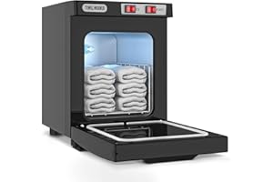 StateRiver Towel Warmer Cabinet, 5L Hot Bath Towel Warmer Heating Use for Facial Spa, Hair Beauty, Salon Equipment and Home- Black