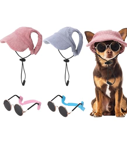Amazon.com : Frienda 2 Pack Pet Hat with Ear Holes Sunscreen