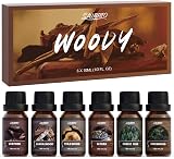 Salubrito Essential Oils Set Wood Fragrance 6 Pack Forest Pine Sandalwood