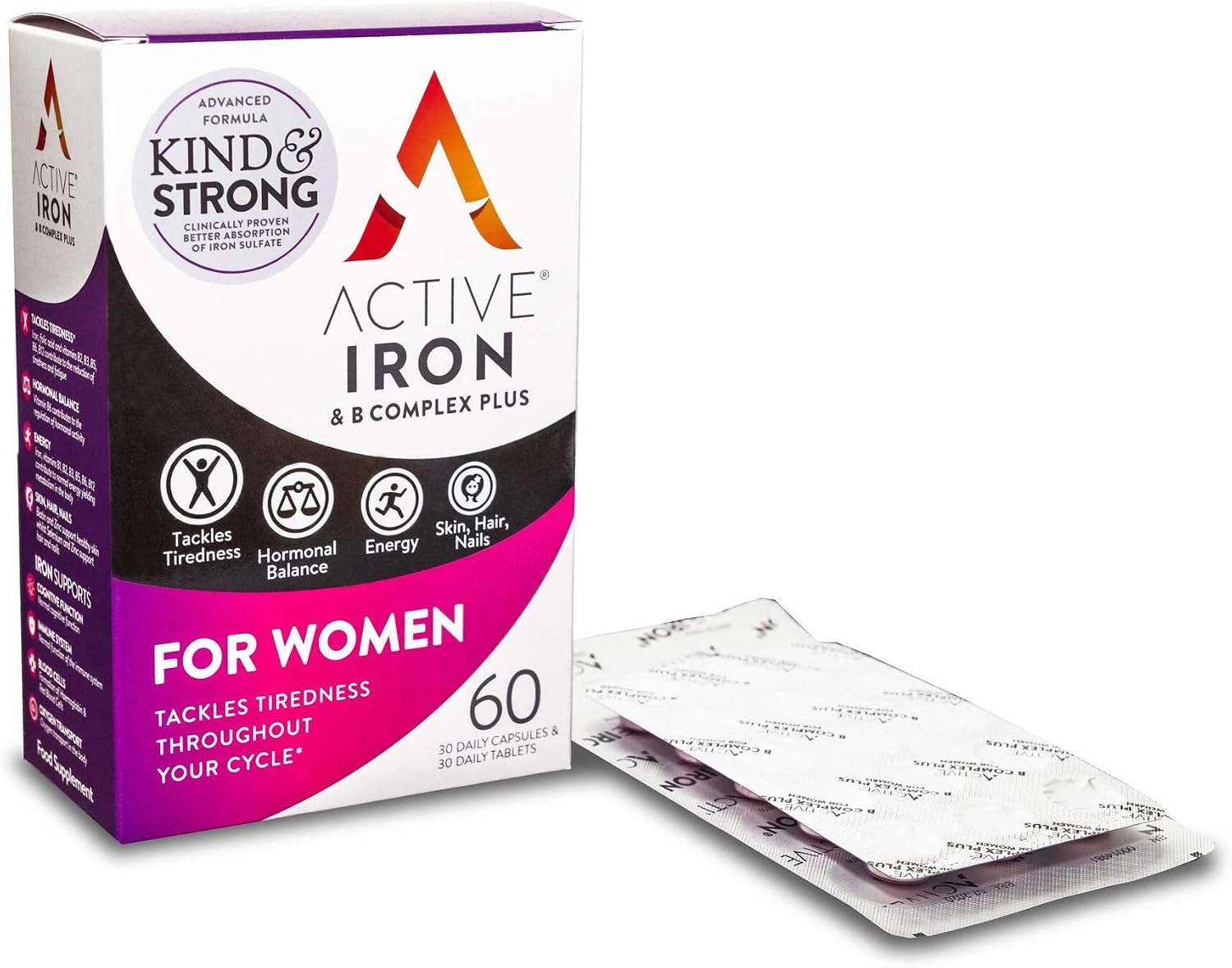 Active Iron Supplement 17 mg Multivitamin for Women, Clinically Proven to Increase Energy & Reduce Tiredness, Gentle - Image 5