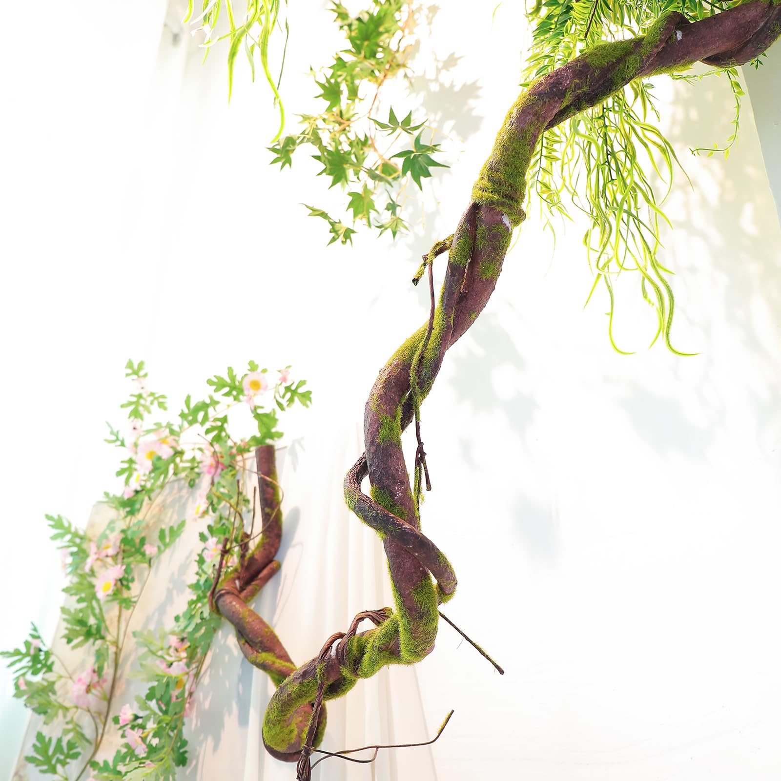 Photo 1 of CONGZHANHH 70.86" Medium EVA Foam Soft Artificial Tree Branches Thick Trunk Twig Fake Vines Liana Rattan Garland for Wall Hanging Backdrop Wedding Home Hotel Garden Christmas Thanksgiving Decoration