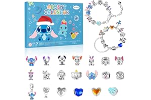 SWIND Christmas Advent Calendar 2024 for Boys Girls with 2 Bracelet & 22 Unique Jewelry Charms DIY Bracelet Set Christmas Countdown Calendar Gift for Daughter, Niece, Granddaughter