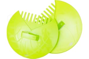 Gardenised Pair of Leaf Scoops, Hand Rakes for Lawn and Garden Cleanup (QI003286),Green