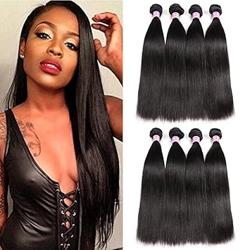 Amazon Com Wingirl Brazilian Straight Hair 4 Bundles 8a