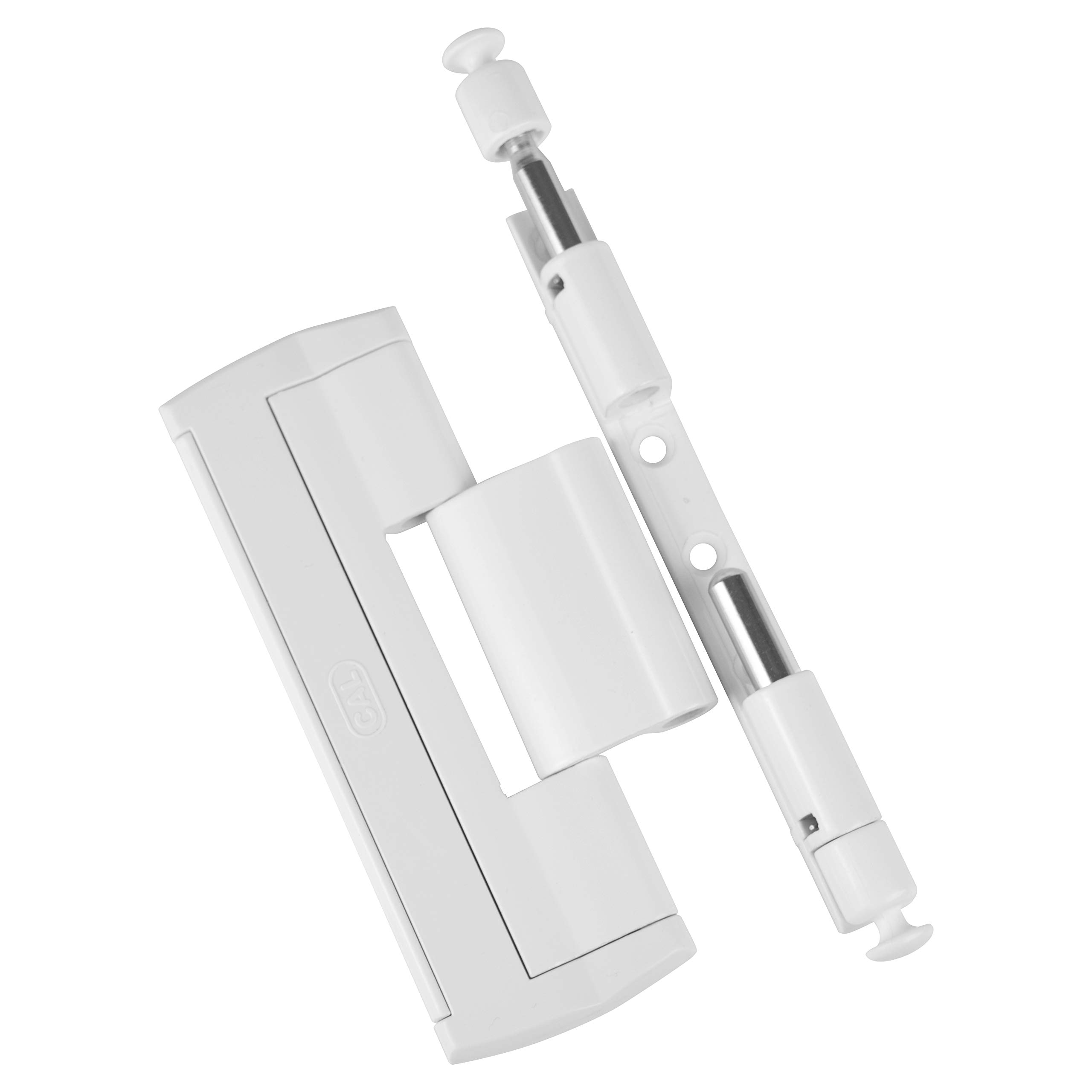 CAL Doublex H - Hinge Side Security Window Lock (White) Tape Lock Door Lock Lifting Device Burglary Protection Band Side Lock