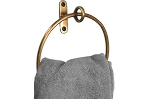 STYLENTDECOR STYLENT Decor Solid Brass Towel Ring | Antique Hand Towel Hanger, Round Towel Holder for Bathroom,Toilet,Kitchen Accessories Handmade & Minimalist Design (Brass Antique by Hand)