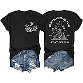 Zoemghc Book Shirts for Women Read Books Be Kind Stay Weird Tshirt Book Lovers Bookish Gifts Reading Shirt Bookworm Tee Tops