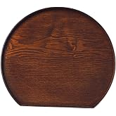 IEUDNS Wooden Serving Tray,Dessert Plate,Half Moon Tray,Tabletop Snack Tray Wood Vegetable Fruit Tray Charcuterie Board for Kitchen, 36.5x32x1.6CM