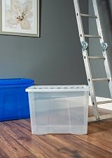 Wham Crystal 4 x 80L Stackable Plastic Storage Boxes with Lids UK Made view 6