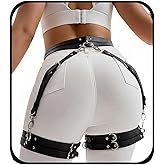 Women's Gothic Leather Thigh Harness – Adjustable Leg Garter Belt for Lingerie, Cosplay, Carnival & Punk Party Outfits