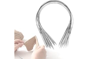 Circular Knitting Needles Set 12 Pack, Stainless Steel Knitting Needles 12 Sizes Crochet Needles for Knitting short circular 