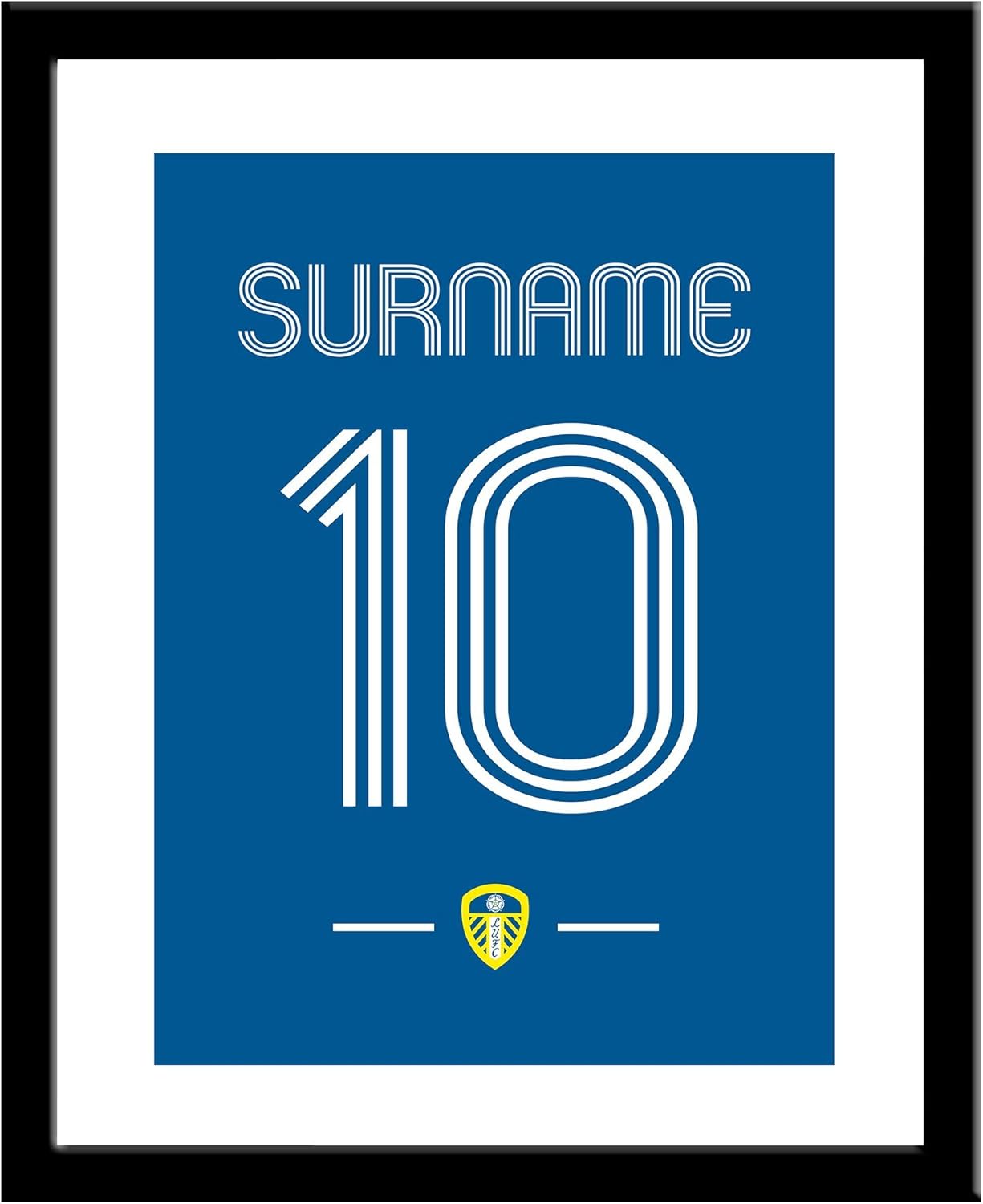 leeds united framed shirt