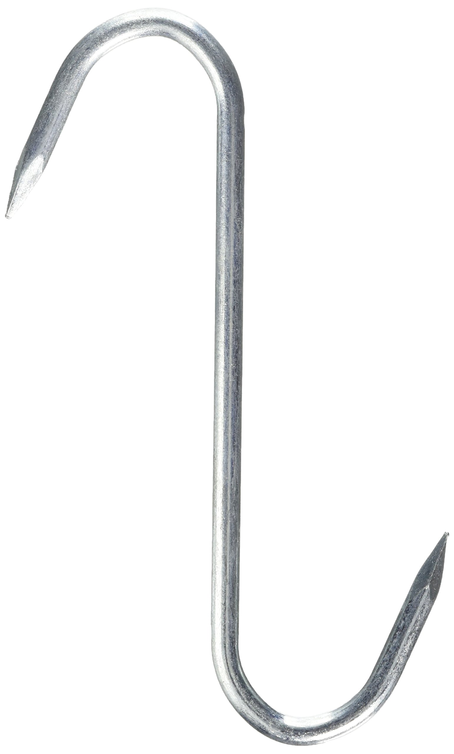 Merriway BH05403 (20 Pcs) Butchers Pointed Kitchen S-Hook BZP Steel 150mm - Pack of 20 Pieces