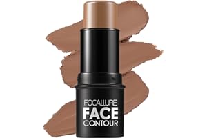 FOCALLURE Cream Contour Stick, Matte Bronzer Stick, Professional Face Shaping & Contouring Stick Makeup, Easy to Apply with Buildable Coverage, Long Lasting & Sweatproof, CLAY