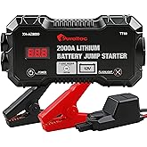 AWELTEC Car Battery Jump Starter 2000A, Portable Car Jumper Battery Pack,12V Lithium Power Bank,Jump Box with USB Ports, Jumper Cables and 3 Modes LED Light for 8.0L Gas 6.5L Diesel Engine