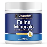 Rx Vitamins Feline Minerals - Taurine for Cat Heart Health - Calcium for Joint Supplement - Immune Support for Cats with Magnesium & Potassium - Skin and Coat Supplement - 8oz