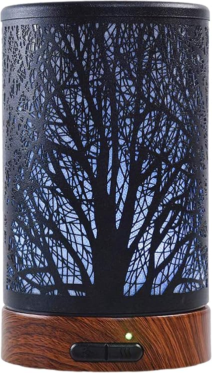 Diffuseur D Huiles Essentielles A Ultrasons Capacite De 100 Ml Diffuseur D Aromatherapie En Metal Avec