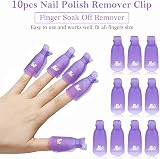 Makartt Nail Polish Remover Kit 20pcs Nail Clips Pusher Gel Polish Soak Off view 2