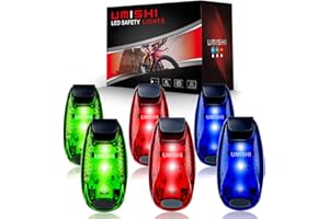 UMISHI LED Safety Light (6 Pack), Clip On Strobe Running Lights for Runners, Walking, Bicycle, Dog Collar, Stroller, Best Night High Visibility Accessories for Your Reflective Gear