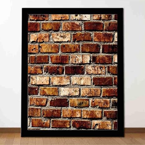 Amazon クラフト絵画装飾絵画オールドグランジレンガ壁老化建設素朴な構造ファサードチェスナットモダンな室内装飾 ウォールステッカー オンライン通販