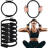 Syhood Pilates Ring 11. 81 Inch Pilates Circle Yoga Ring Magic Lightweight Flexible Workout Equipment for Fitness Physical Therapy Resistance Exercise Arms Legs