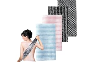 4PCS Blissal Exfoliating Shower Towel,Rip-Resistant Exfoliating Washcloth for All Skin Types Back Body Scrubber for Use in Sh