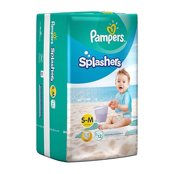 Buy Pampers Splashers Pant Style Baby Swim Diapers for Swimming (Small to Medium) (Pack of 12