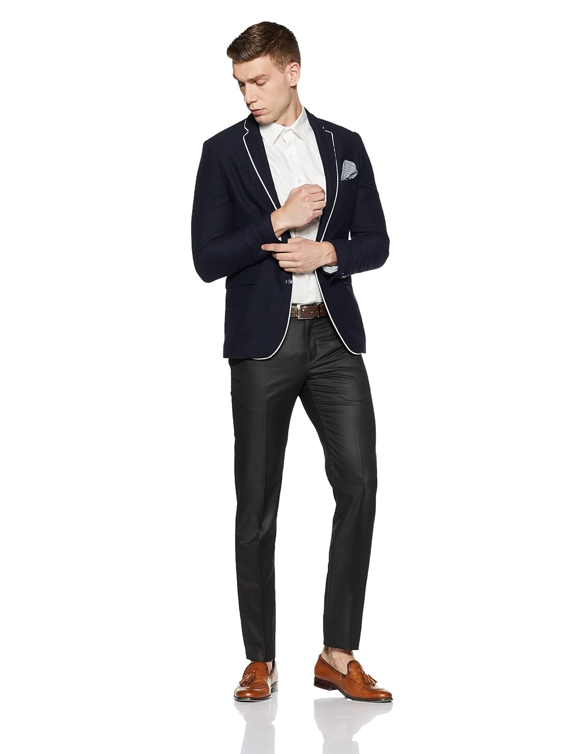 blackberrys men's skinny fit formal trousers