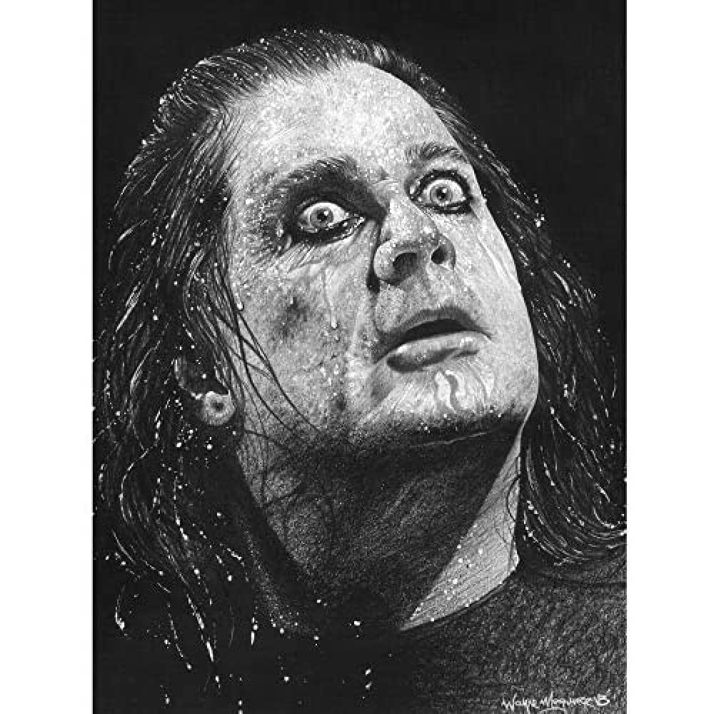 Wee Blue Coo Ozzy Osbourne Black Sabbath Wayne Maguire Art Print Canvas Premium Wall Decor Poster Mural