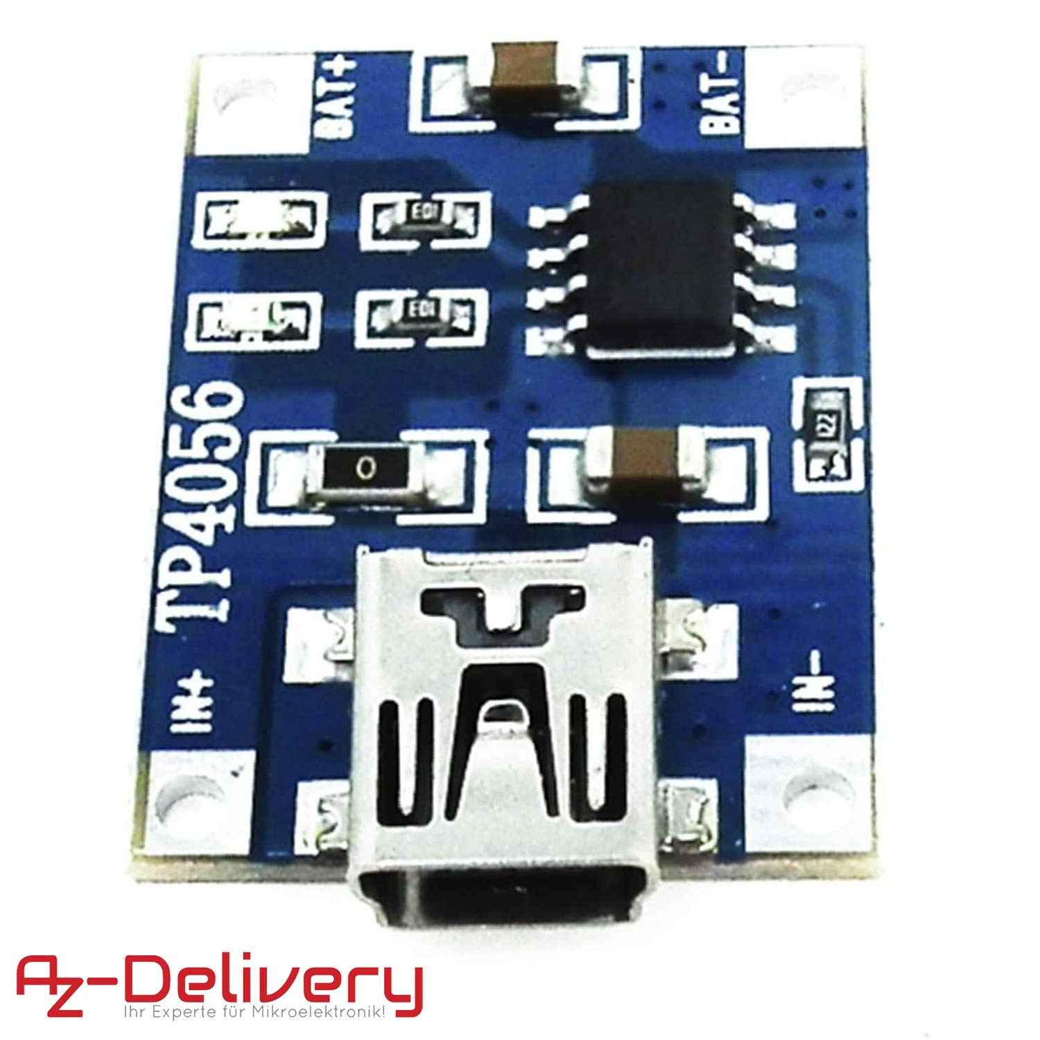 AZDelivery Compatible with TP4056 Mini USB 5V 1A 18650 Lithium 3.7 V Li-Ion Battery Charging Board Module Including E-Book! (Pack of 3) - Image 3