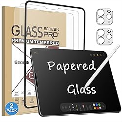 Esanik [2+2 Pack 9H Tempered Papered Glass Screen