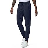 JWM Mens Joggers Sweatpants with 3 Zipper Pockets Comfy Stretchy Cotton Sweat Pants for Man Casual Athleticn Gym Regular&Tall