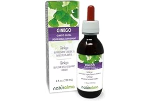 Naturalma Ginkgo (Ginkgo biloba) Leaf Alcohol-Free Tincture 4 fl oz Liquid Extract in Drops | Herbal Supplement | Vegan | Product of Italy
