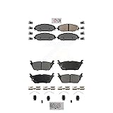 AmeriBRAKES Front Ceramic Rear Semi-Metallic Disc