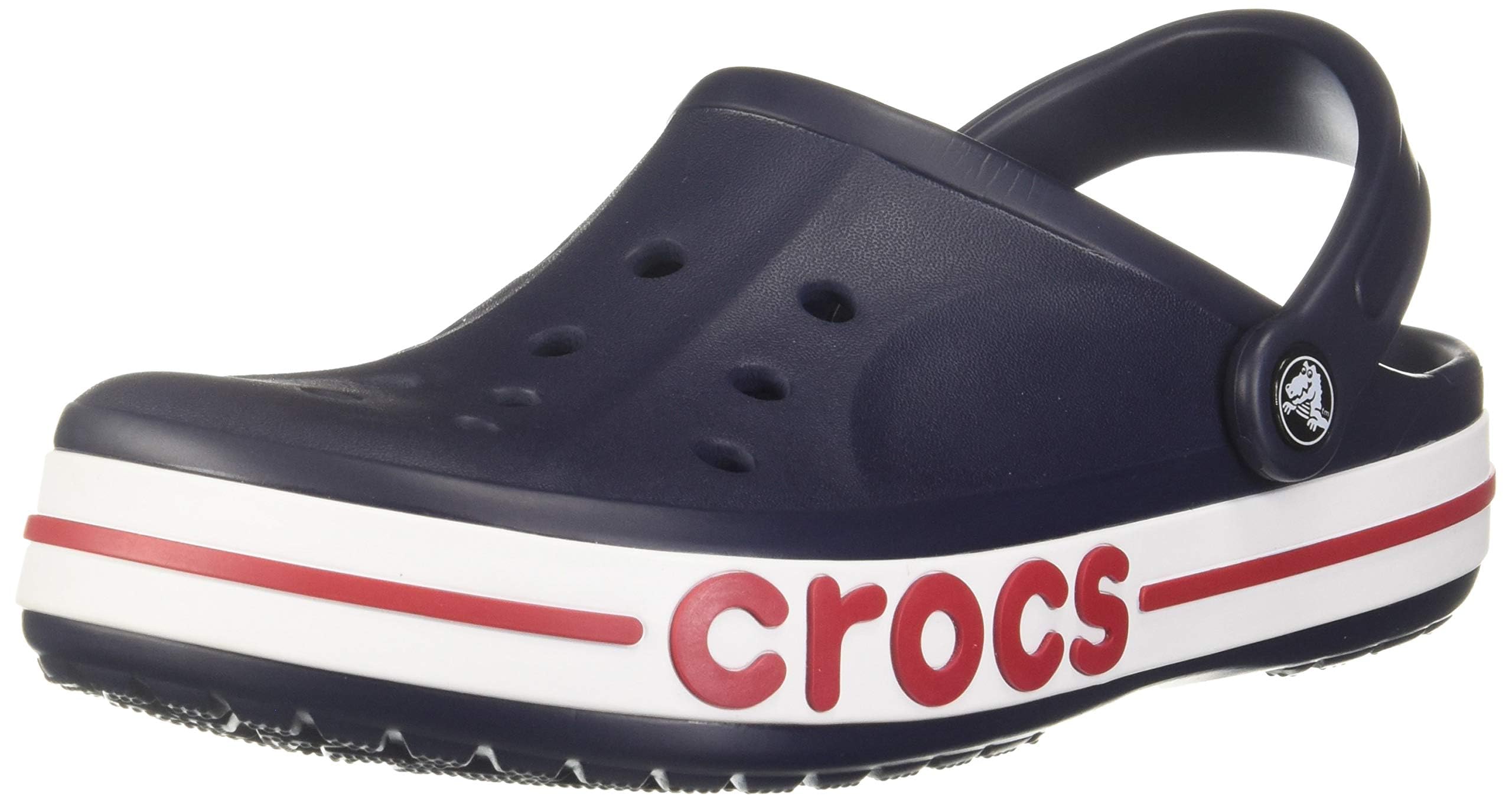 Crocs unisex adult Bayaband Clog, Navy/Pepper, 6 Women 4 Men US Image