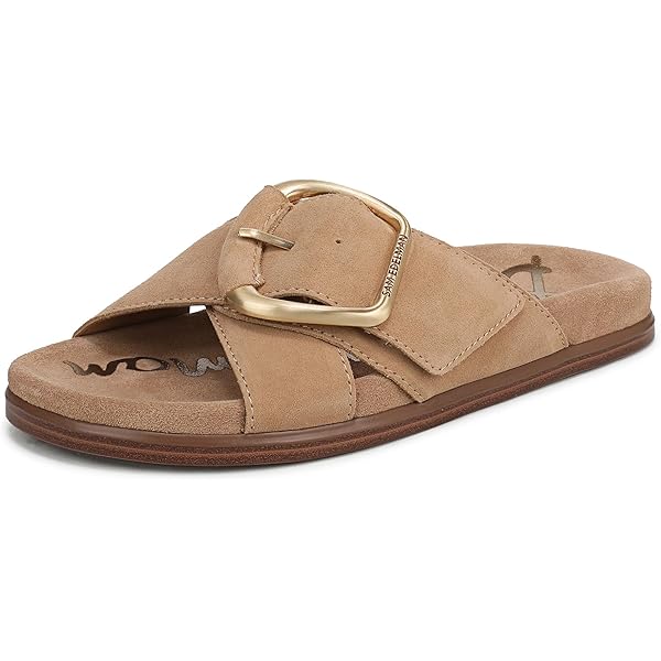 Amazon.com | Sam Edelman Women's Darla 2 Slide Sandal Cyprus Tan 6