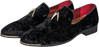 black and gold dress loafers