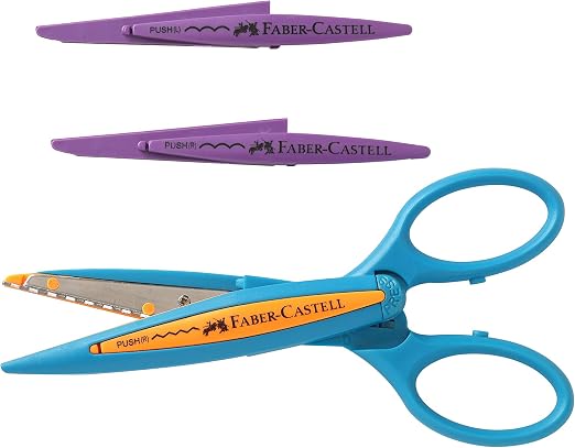 Faber-castell craft scissors 2 cut blister pack (8901180702017)
