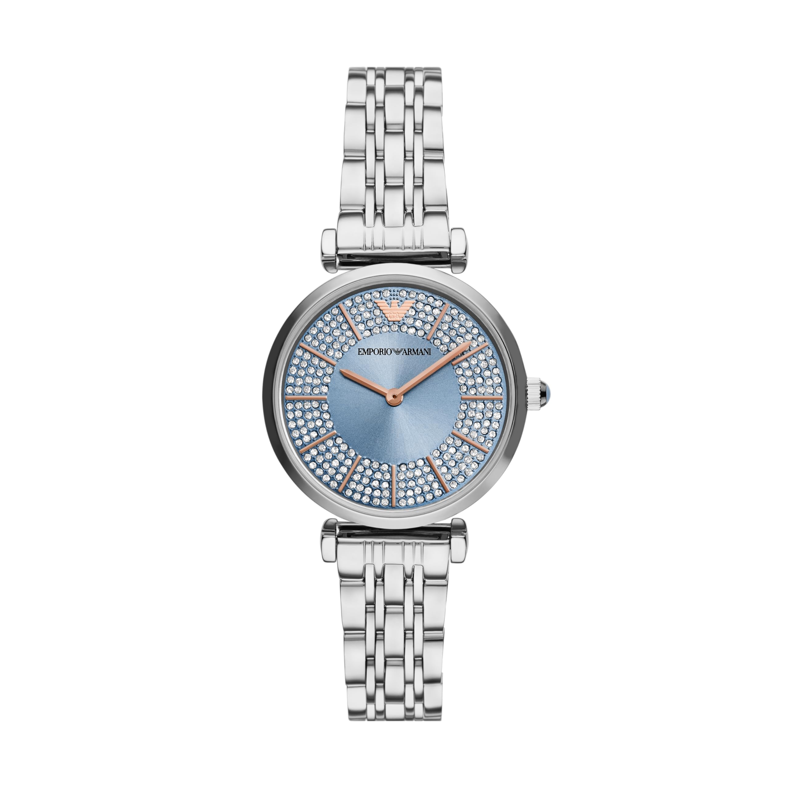 Emporio Armani Women's Two-Hand Silver Stainless Steel Bracelet Watch (Model: AR11594) Image
